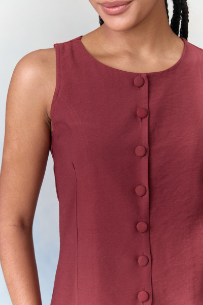 Colete Alfaiataria Eiko Marrom