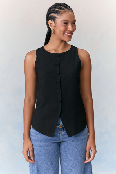 Colete Alfaiataria Eiko Preto