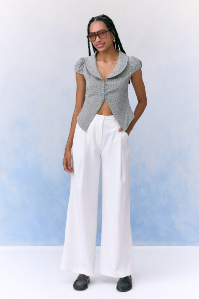 Blusa Quadriculada Viviane Preto