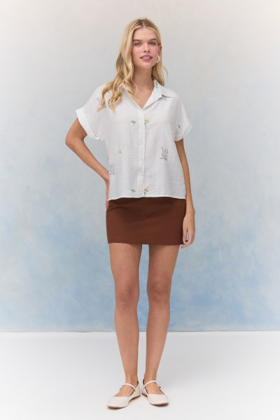 Camisa Manga Curta Eve Off White