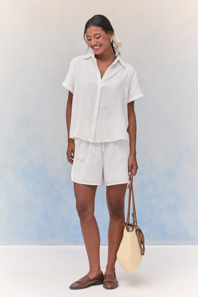 Camisa Cotton Dublado Off White