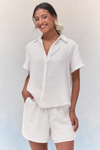 Camisa Cotton Dublado Off White