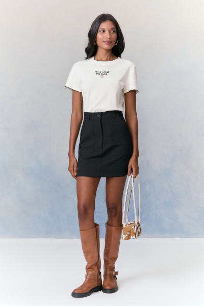 Saia Alfaiataria Yume Preto