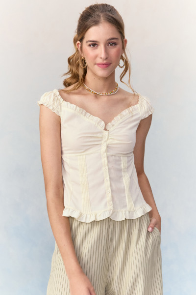 Blusa Tricoline Polly Off White