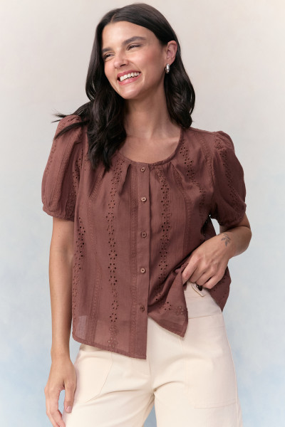 Blusa Laise Gabriela Marrom