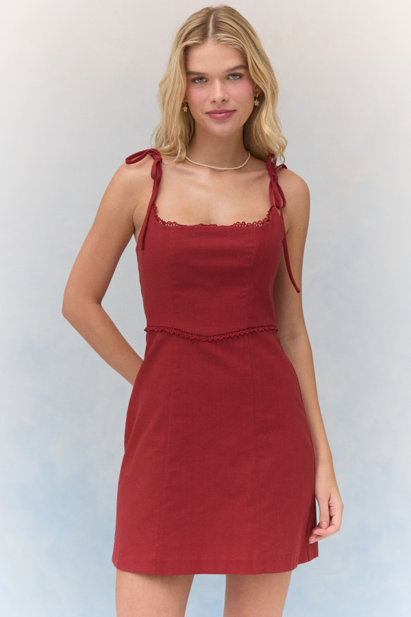 Vestido Diana Cotton Terracota 