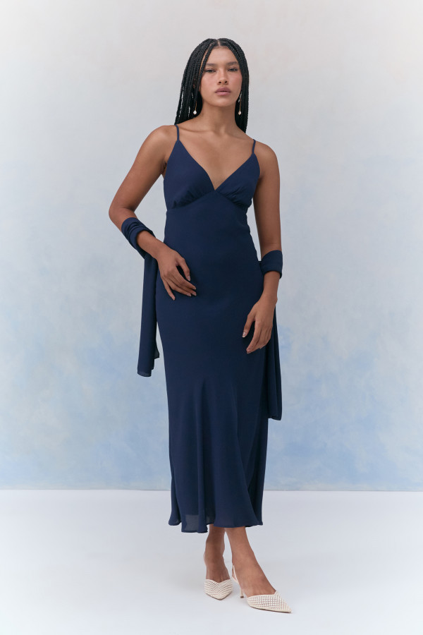 Vestido Midi Chiffon Isabel Marinho