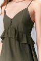 Vestido Curto Crepe Gianna Verde Militar