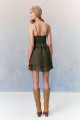 Vestido Curto Crepe Gianna Verde Militar