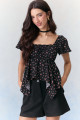 Blusa Flower Gi Preto