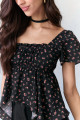 Blusa Flower Gi Preto